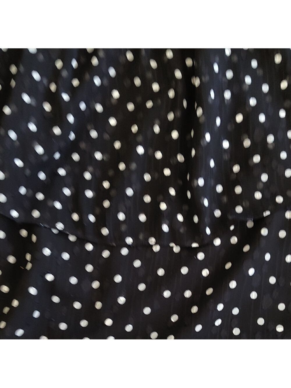 LOFT Black and White Polka Dot Blouse - Picture 6 of 7